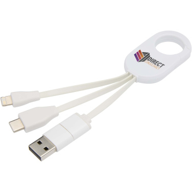 Logo trade promotional gifts picture of: Troop 4-in-1 recycled plastic charging cable