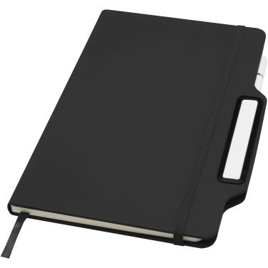 Logotrade business gift image of: Nexus A5 hard cover notebook with pen and pencil combo (black ink)