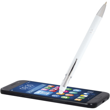 Logo trade promotional giveaways picture of: Kish ballpoint pen with silver finish (blue ink)
