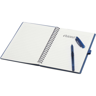 Logo trade promotional merchandise picture of: Slate reusable soft cover notebook and pen set (black ink)