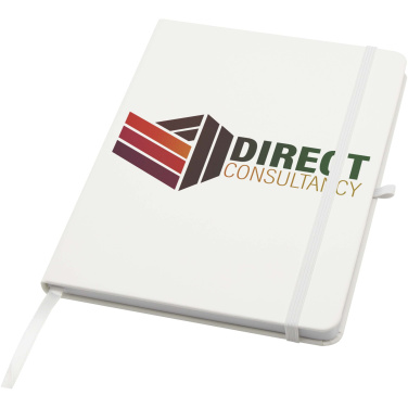 Logo trade corporate gifts picture of: Teak A5 recycled hard cover notebook with lined pages
