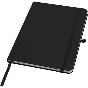 Logo trade promotional item photo of: Teak A5 recycled hard cover notebook with lined pages