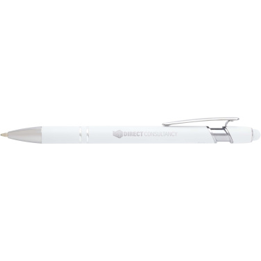 Logo trade business gift photo of: Kish ballpoint pen with silver finish (black ink)