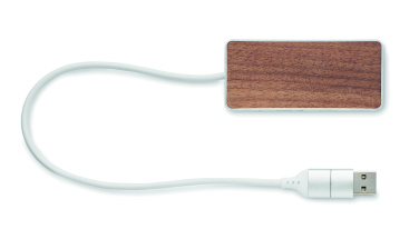 Logo trade corporate gifts image of: USB hub 4 ports 27,5 cm
