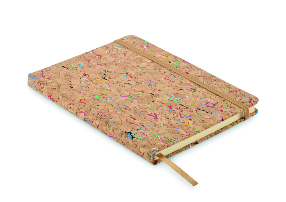 Logo trade promotional merchandise photo of: A5 cork coloured notebook