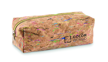 Logotrade promotional item picture of: Coloured cork pencil case