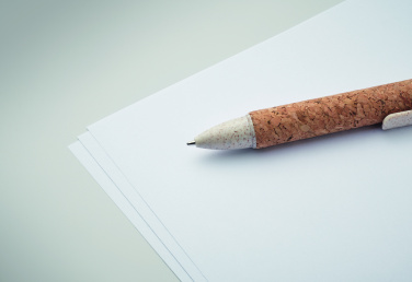 Logotrade promotional merchandise photo of: Cork 4-colour ink ball pen