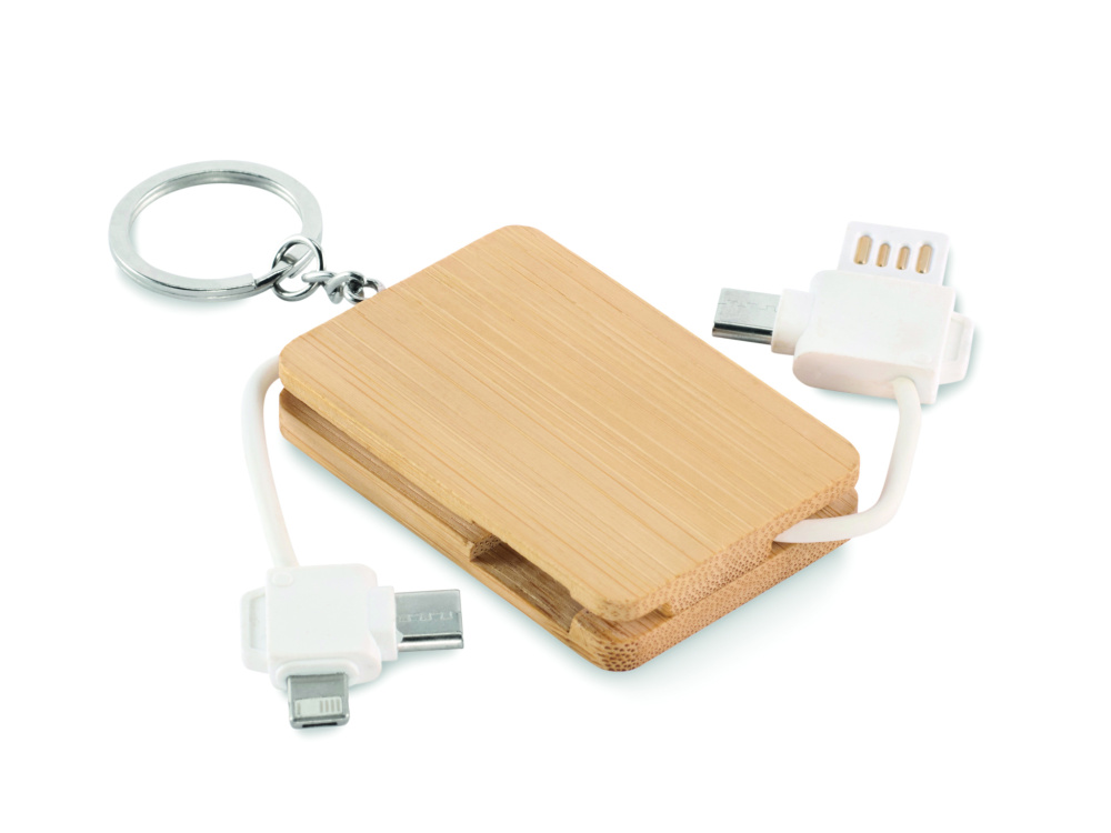 Logo trade promotional gifts image of: Key ring charging cable