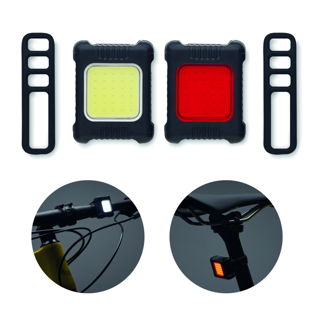 Logo trade promotional product photo of: Rechargeable bike light set