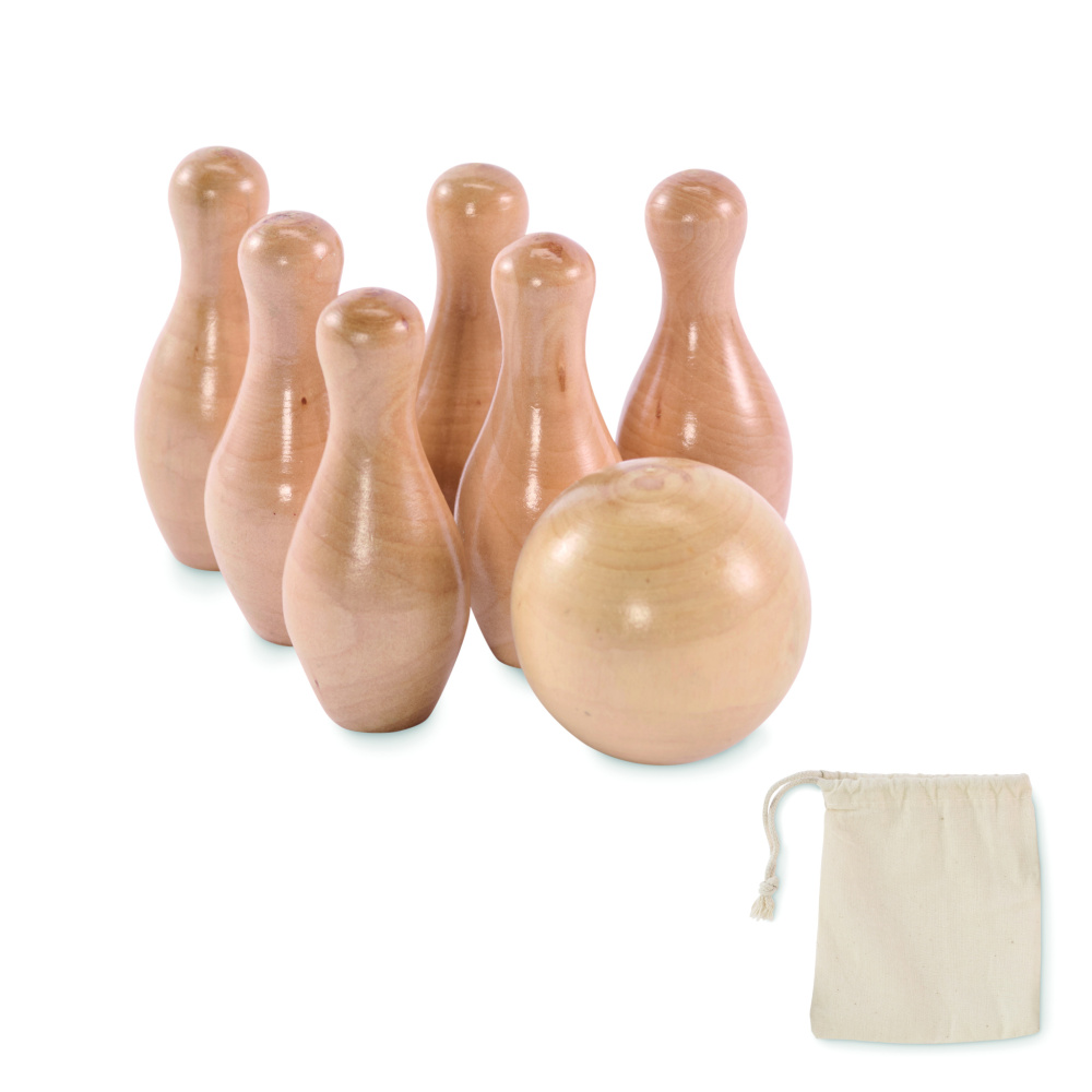 Logotrade promotional giveaways photo of: Mini pine wood bowling set