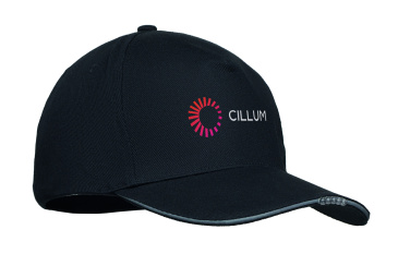 Logo trade promotional merchandise photo of: 5 panel LED cotton cap 220gr/m²