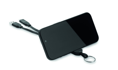 Logotrade advertising product picture of: 60W cable keyring recycled ABS