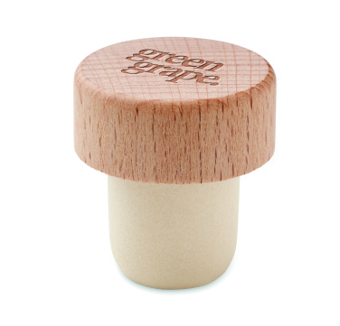 Logo trade advertising product photo of: Beech wood bottle stopper
