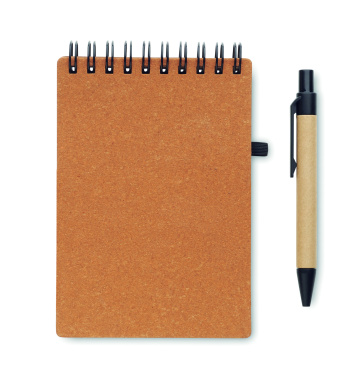 Logotrade advertising products photo of: Recycled notebook with ball pen
