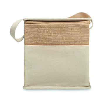 Logotrade promotional items photo of: Jute and canvas cooler bag 3L