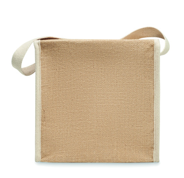 Logotrade promotional gift picture of: Jute and canvas cooler bag 3L