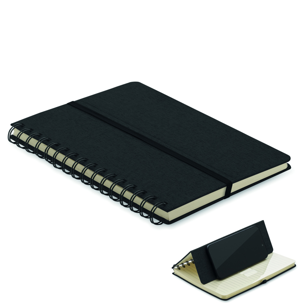 Logotrade promotional gift image of: A5 notebook with phone holder