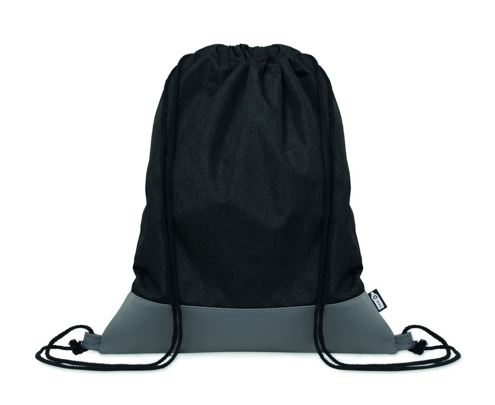 Logotrade promotional items photo of: RPET PU drawstring bag 2 tone