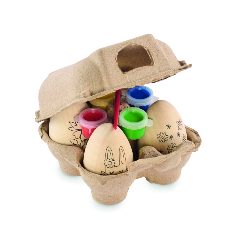 Logotrade corporate gifts photo of: Wooden eggs painting set