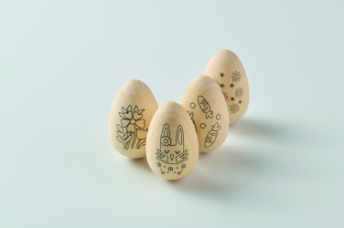 Logo trade promotional giveaways image of: Wooden eggs painting set