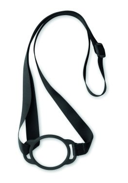Logo trade promotional items image of: Lanyard with cup holder 6cm