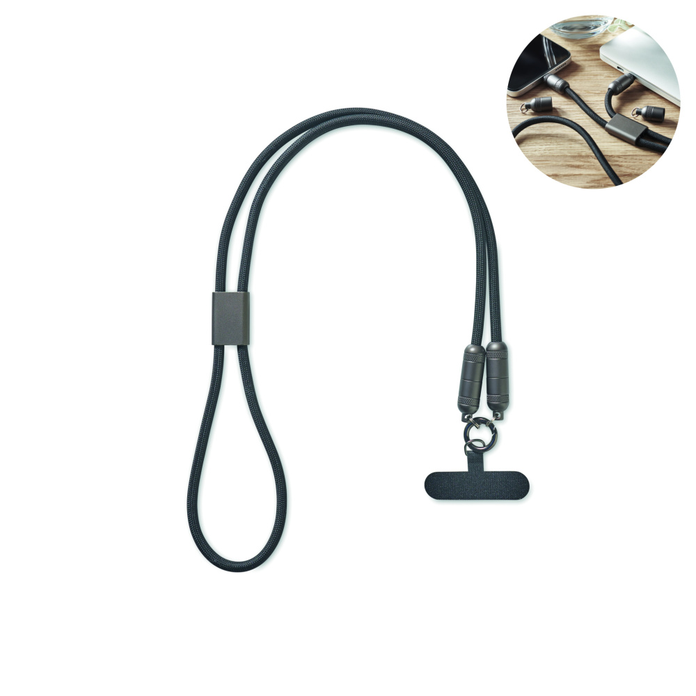 Logotrade promotional item picture of: 60W phone holder lanyard cable