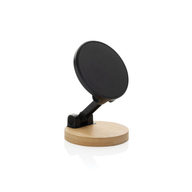 Logo trade promotional items picture of: Magmount RCS recycled plastic and bamboo phone stand