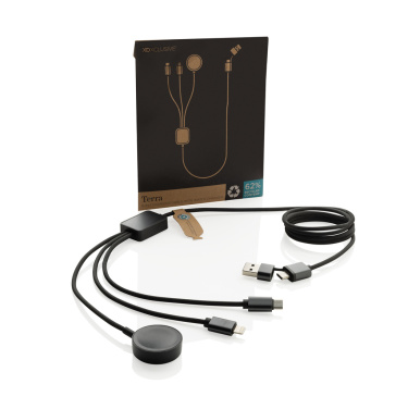 Logotrade advertising products photo of: Terra RCS rPET 6-in-1 charging cable with watch charger