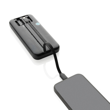 Logo trade promotional item photo of: Turbopack RCS rplastic powerbank 10.000 integrated cables