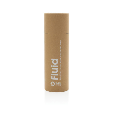 Logotrade promotional item picture of: Fluid RCS certified recycled steel water bottle 600ml
