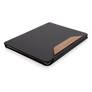 Logotrade business gift image of: Teri AWARE™ RPET and walnut A4 portfolio