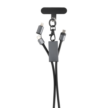 Logo trade promotional item photo of: Terra RCS recycled PET phone cord with dual charge cable