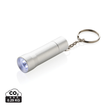 Logo trade promotional giveaways image of: Flash RCS recycled aluminium keychain torch