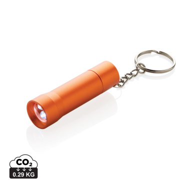 Logo trade promotional gifts image of: Flash RCS recycled aluminium keychain torch