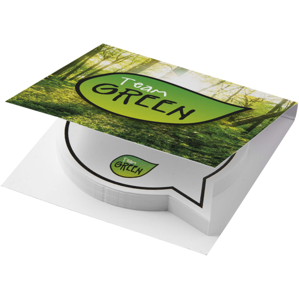 Logo trade advertising products picture of: Sticky-Mate® soft cover speech bubble shaped sticky notes