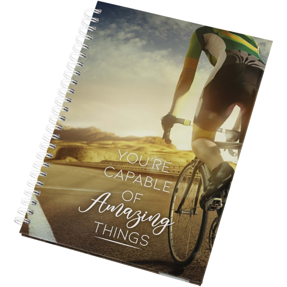 Logo trade advertising product photo of: Desk-Mate® A5 hard cover undated diary