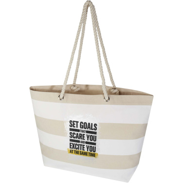 Logo trade business gift photo of: Florida 270 g/m² GRS recycled beach tote bag 18L