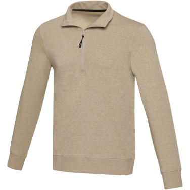 Logo trade corporate gifts picture of: Tin unisex Aware™ recycled quarter zip sweater