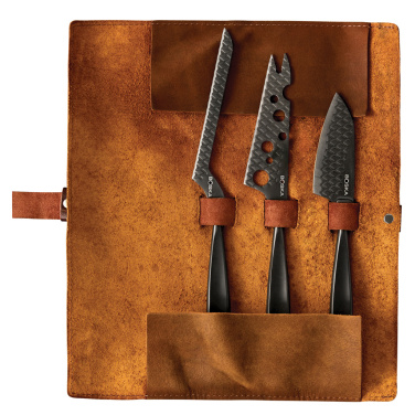 Logotrade promotional items photo of: BOSKA Cheese Knife Set Monaco+ Black
