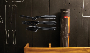 Logo trade promotional products image of: BOSKA Cheese Knife Set Monaco+ Black