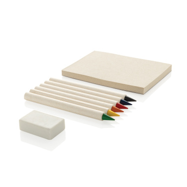 Logotrade promotional merchandise image of: Micki GRS infinity 6pc coloring pencil set with notepad