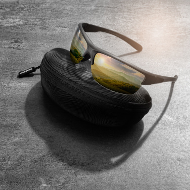 Logo trade promotional giveaways image of: Polarized sunglasses MANASLU Schwarzwolf