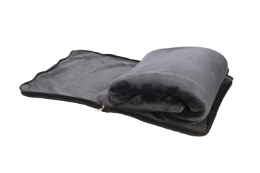 Logo trade promotional items picture of: Blanket and pillow 2 in 1 AMIATA Schwarzwolf