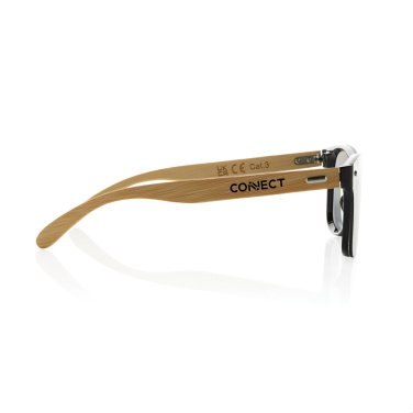 Logotrade promotional merchandise photo of: Prism RCS recycled plastic sunglasses with bamboo frame