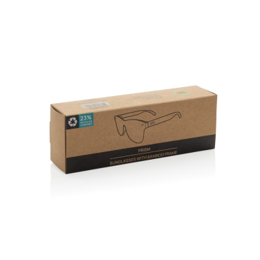 Logotrade advertising products photo of: Prism RCS recycled plastic sunglasses with bamboo frame
