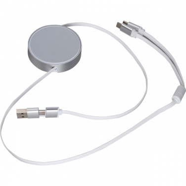 Logotrade promotional item picture of: Charging cable made from recycled aluminum Ostend