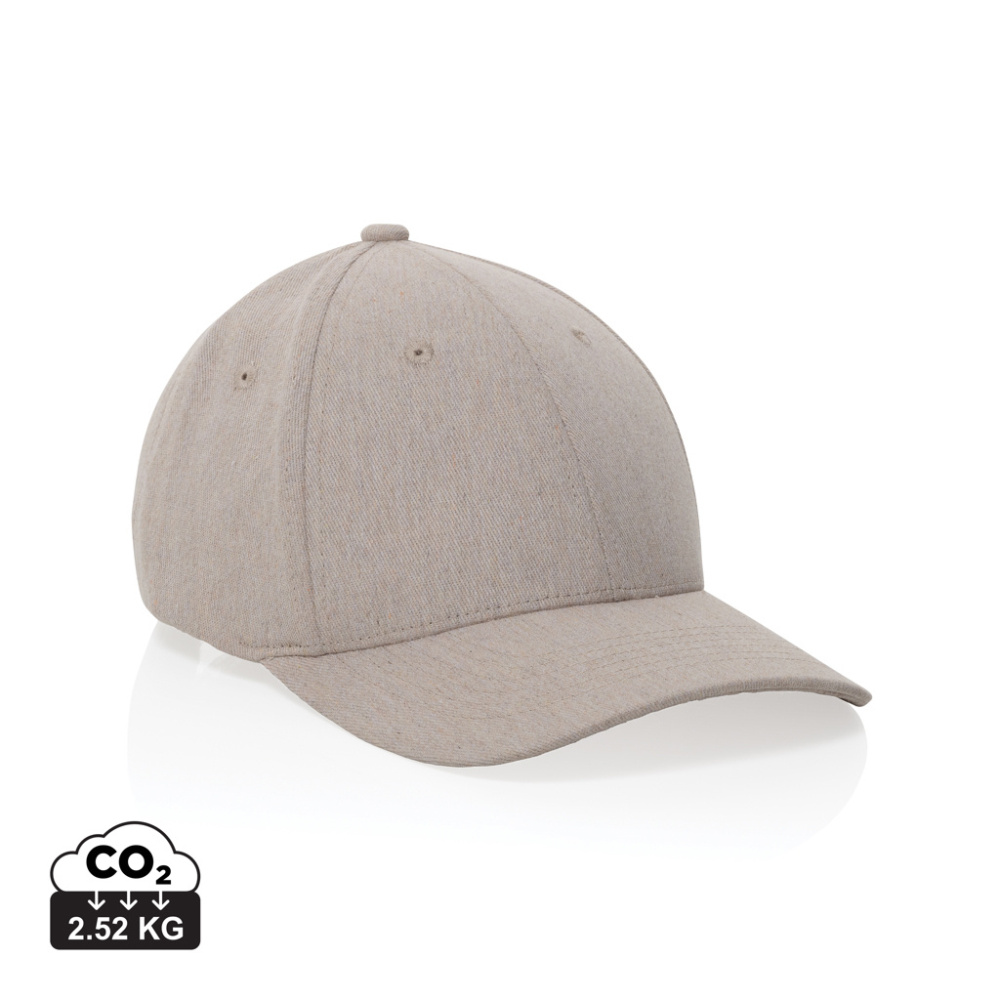 Logo trade promotional product photo of: Milo AWARE™ recycled heather 6 panel cap 200gr