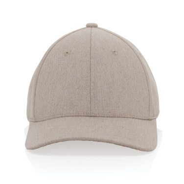 Logo trade business gift photo of: Milo AWARE™ recycled heather 6 panel cap 200gr