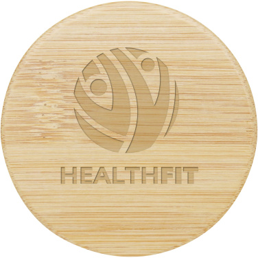 Logo trade promotional merchandise image of: Lustre bamboo mirror