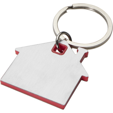 Logo trade promotional merchandise photo of: Nook house-shaped keychain